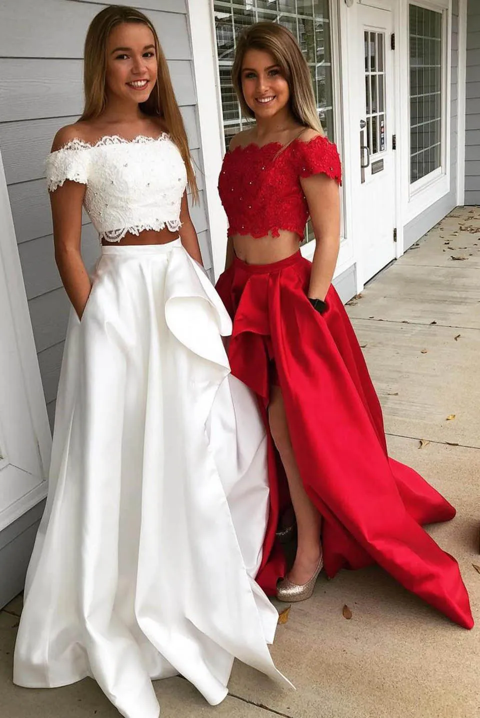 Illustrative example of 2 part prom dresses