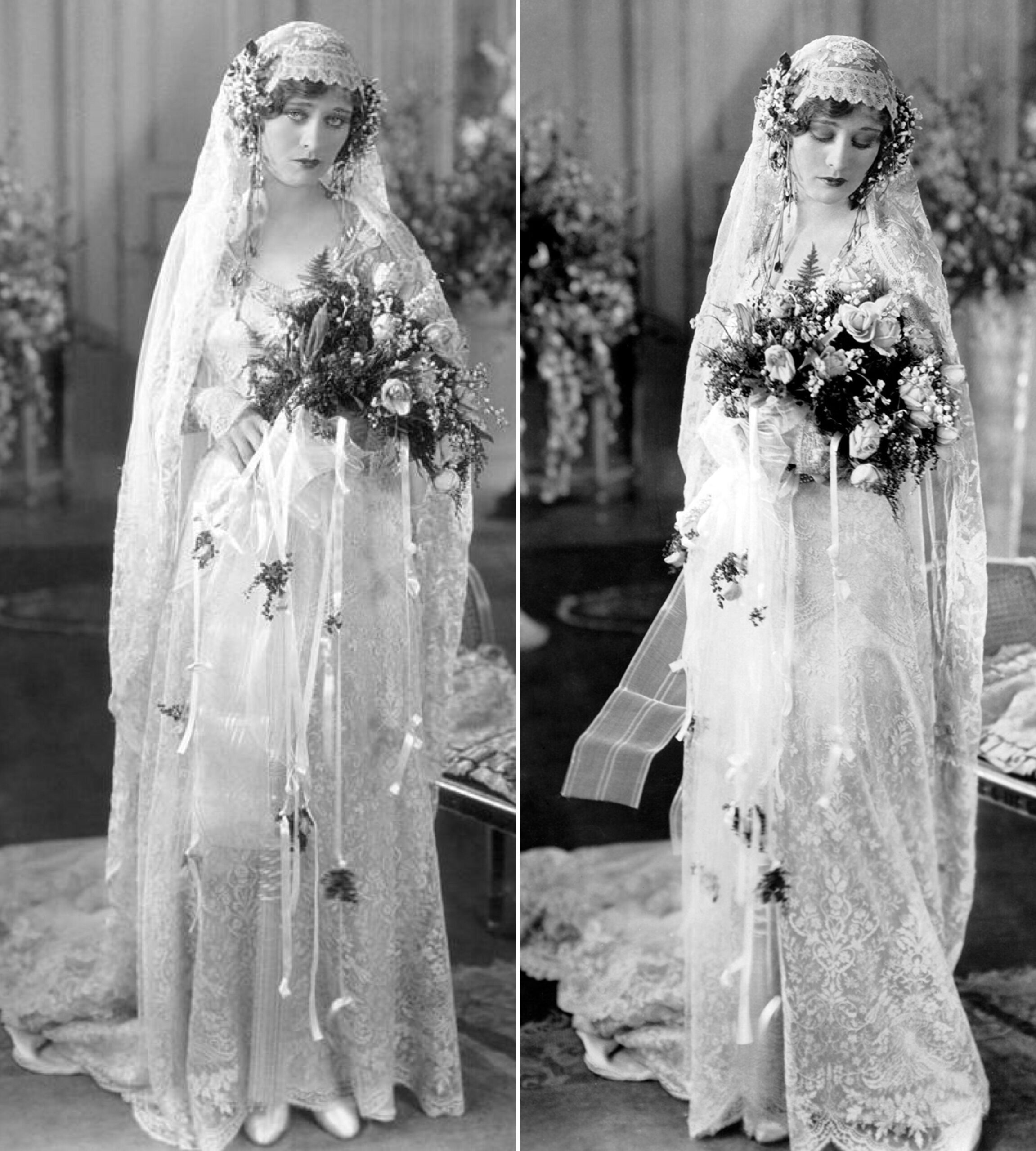 Illustrative example of 20s bridal dress