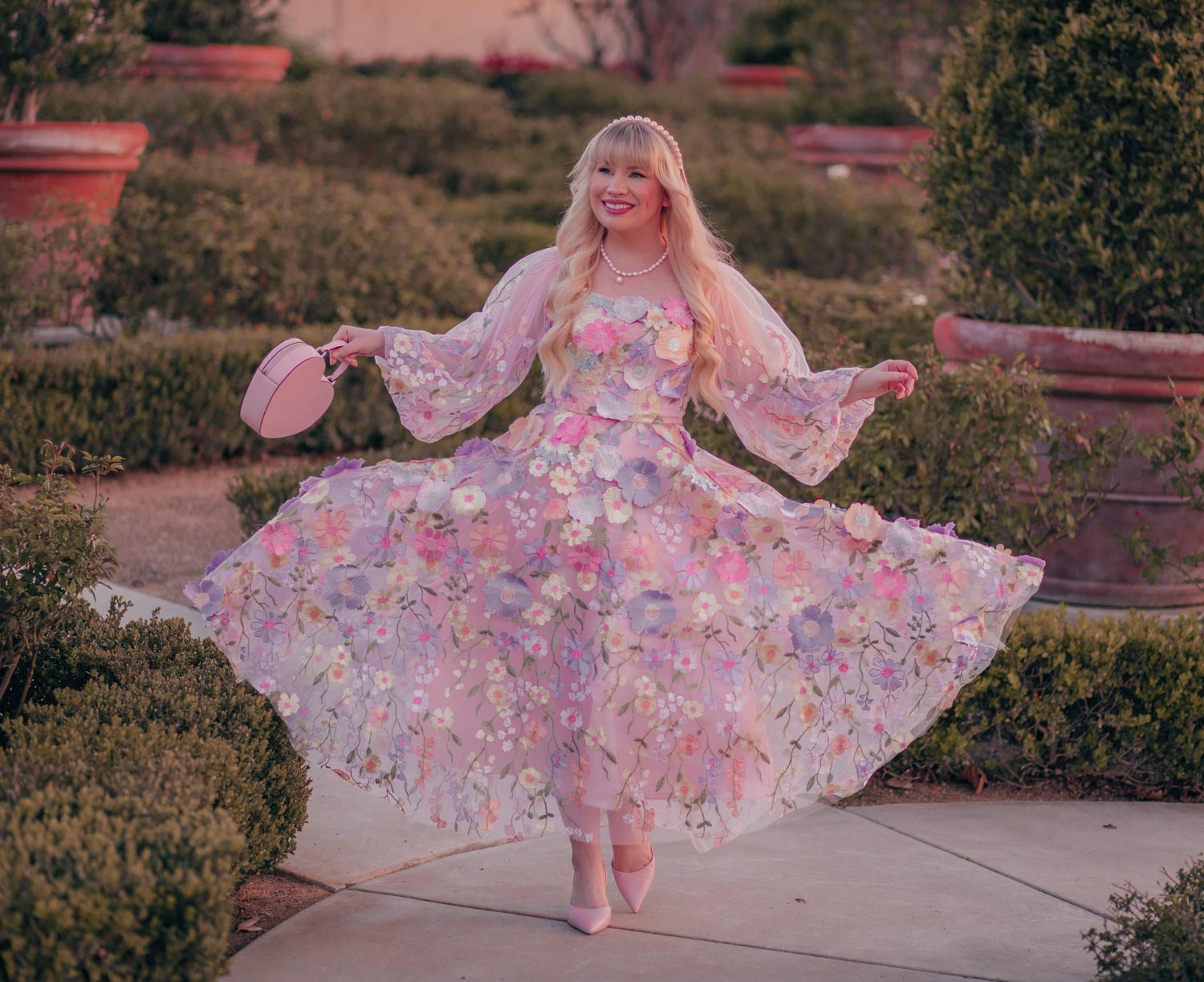 Illustrative example of 3d floral dress