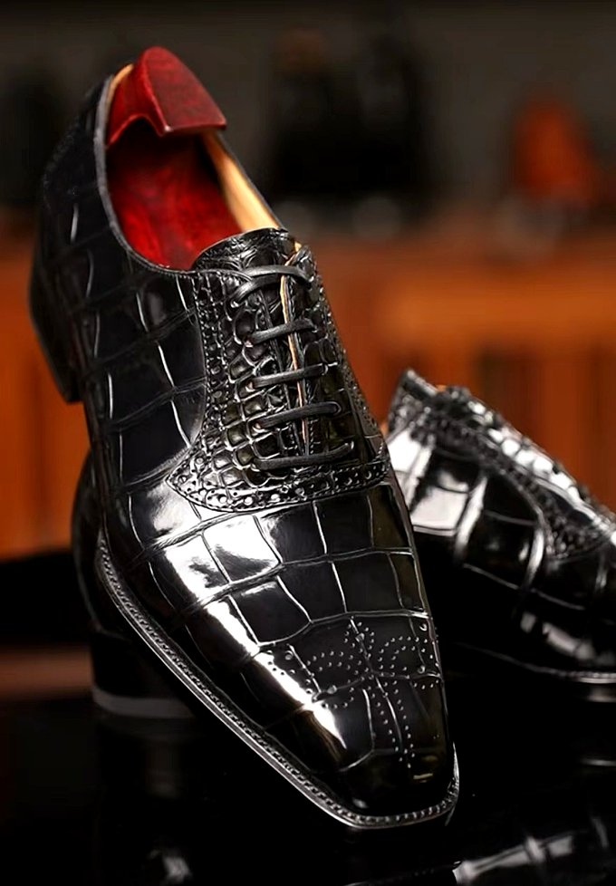 Illustrative example of alligator dress shoes