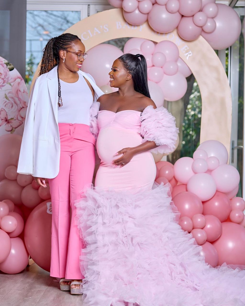 Illustrative example of baby shower guest dress