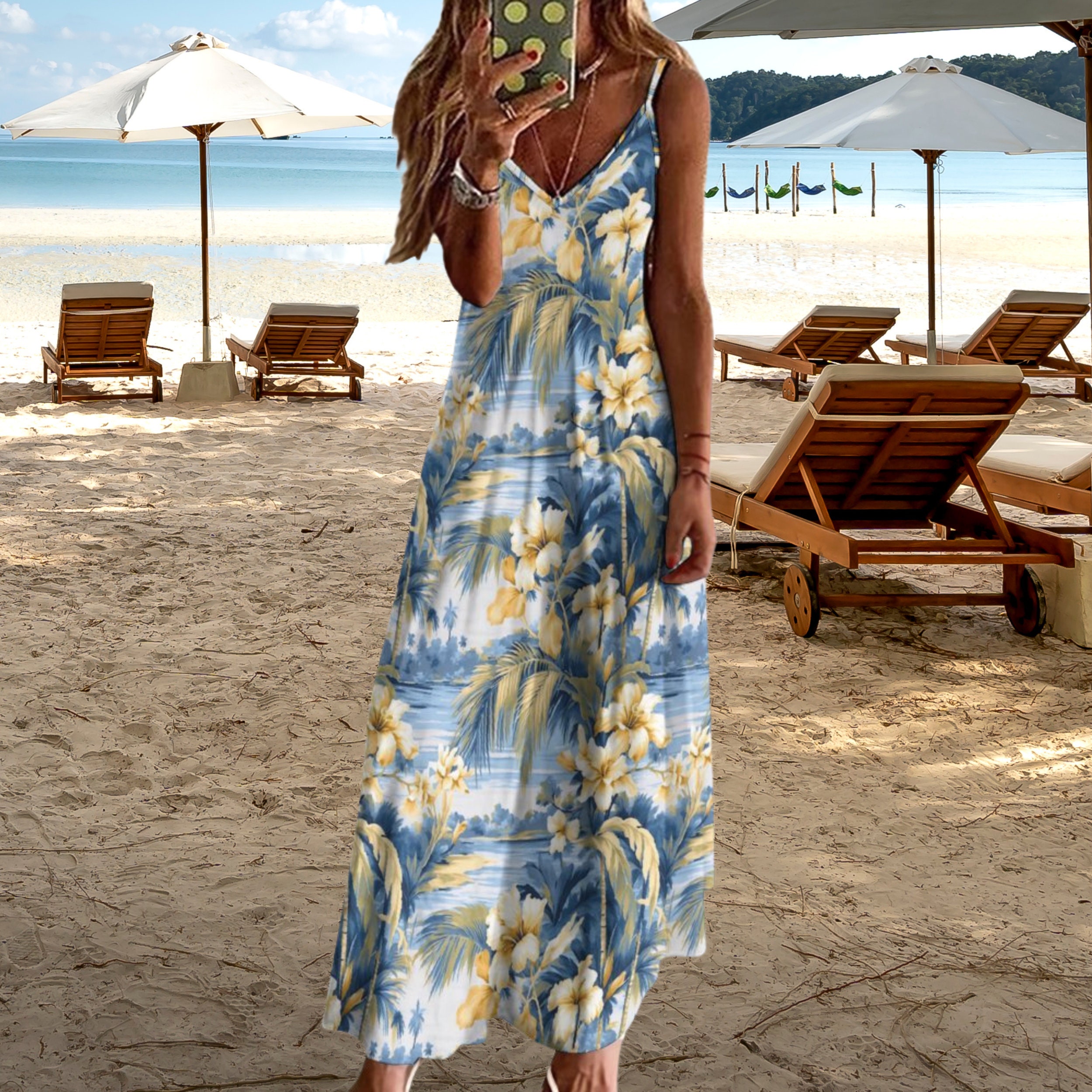 Illustrative example of beach maxi dress