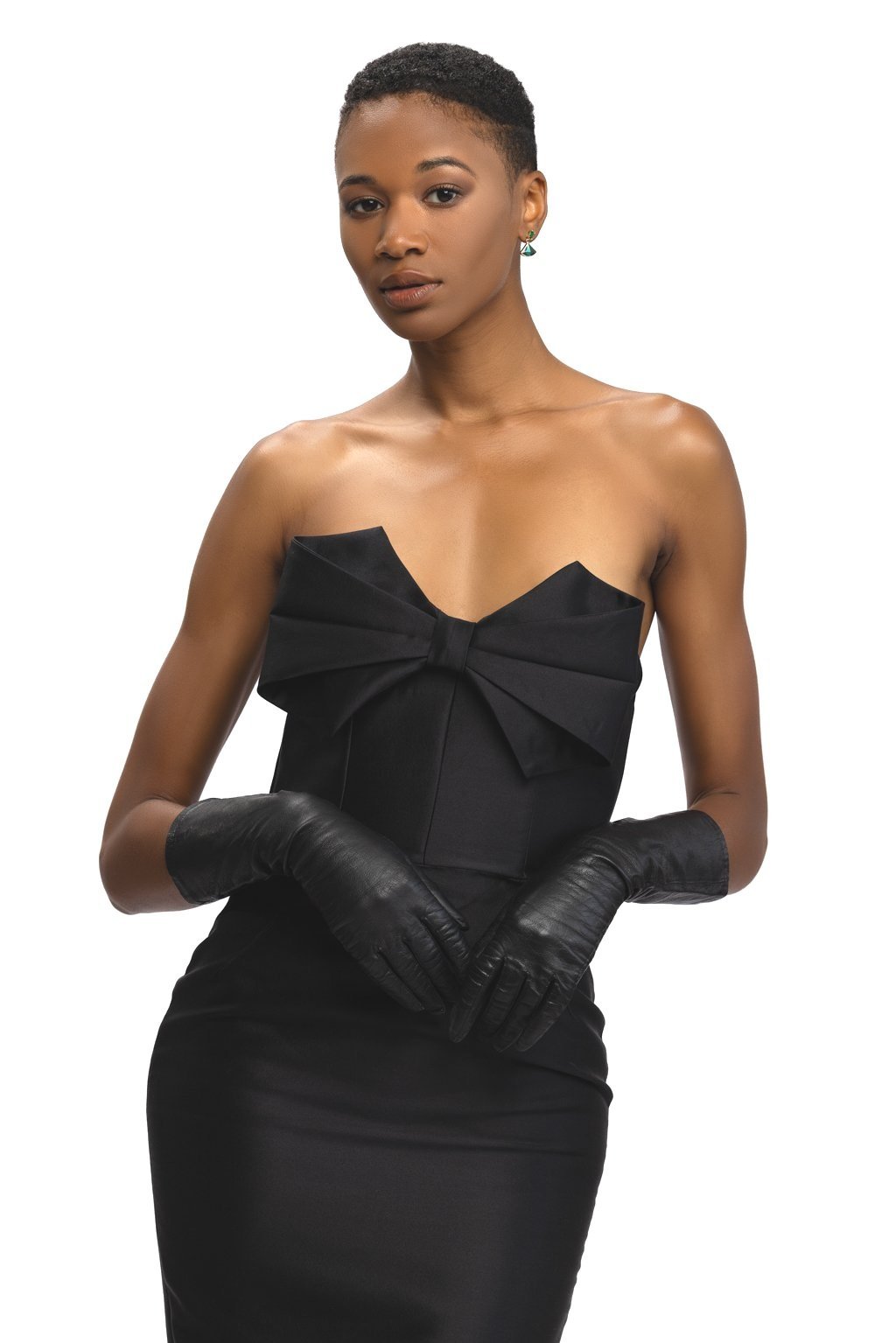 Illustrative example of black bow dress