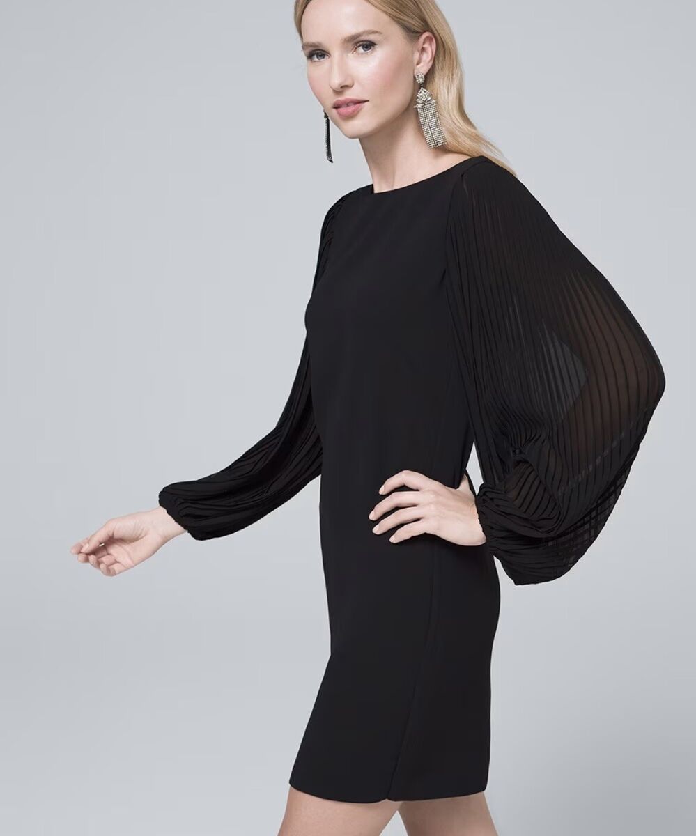 Illustrative example of black chiffon dress