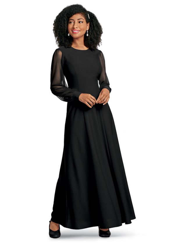 Illustrative example of black concert dress