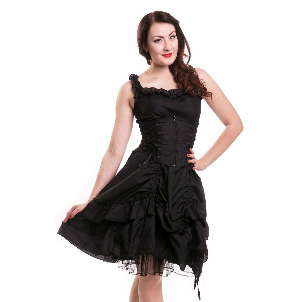 Illustrative example of black corset dress