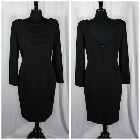 Illustrative example of black long-sleeved dress