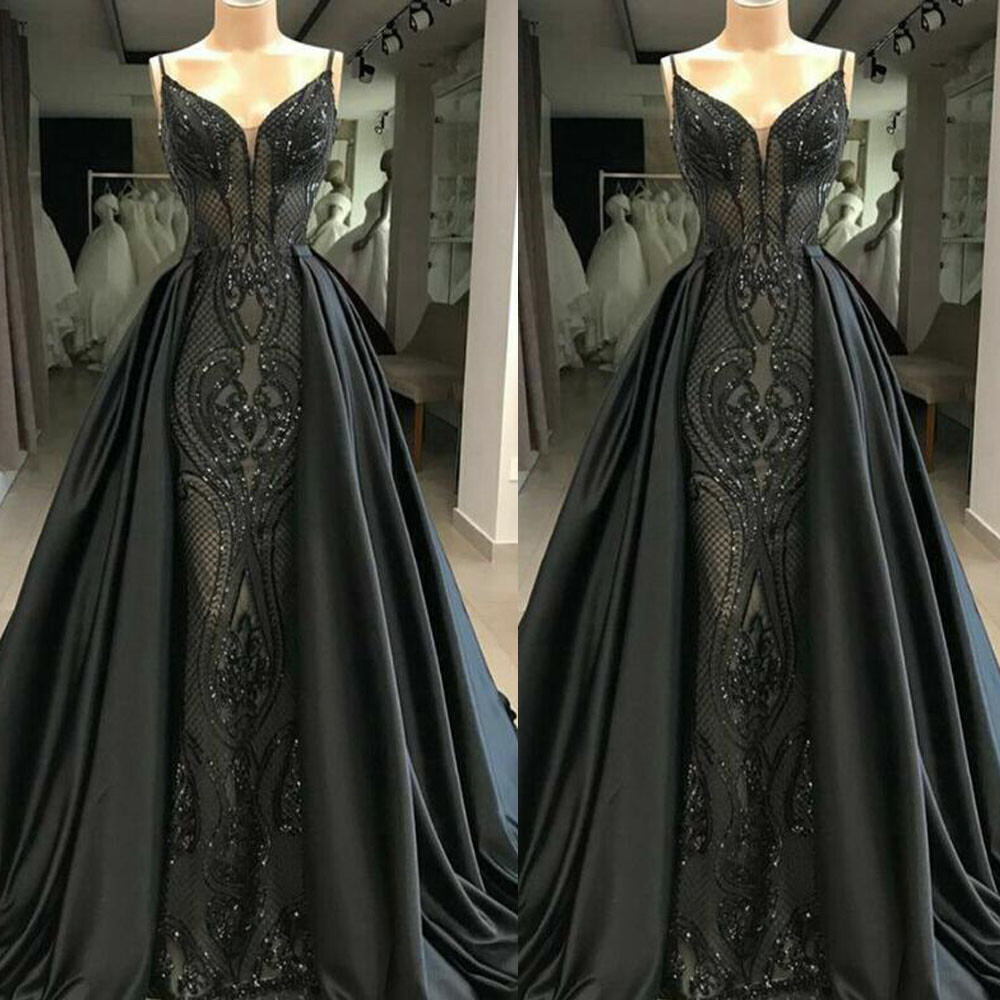 Illustrative example of black mermaid dress