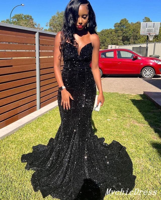 Illustrative example of black prom dresses 2024
