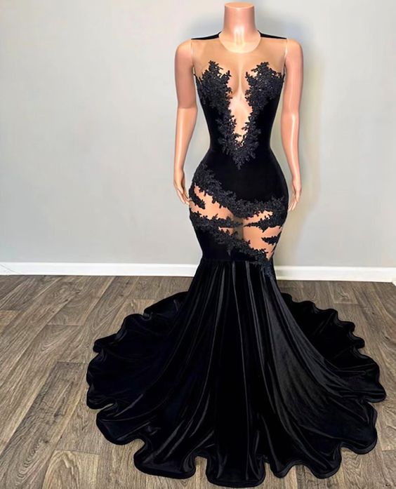 Illustrative example of black prom dresses 2024