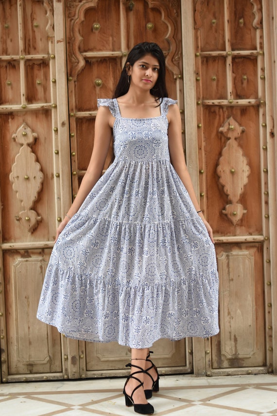 Illustrative example of block print dress
