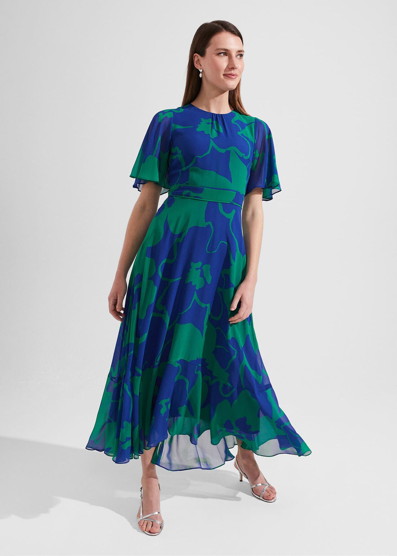 Illustrative example of blue and green dress