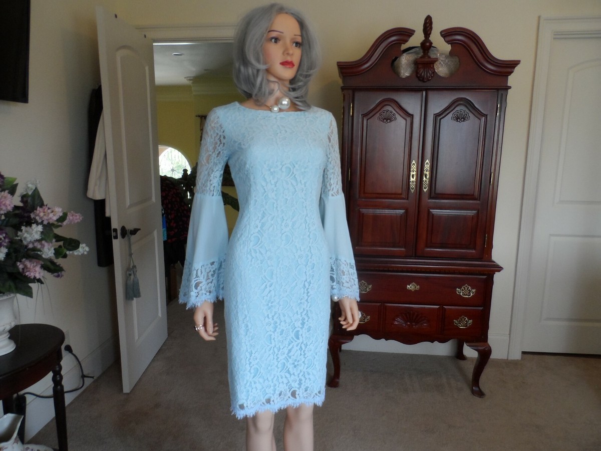 Illustrative example of blue and lace dress