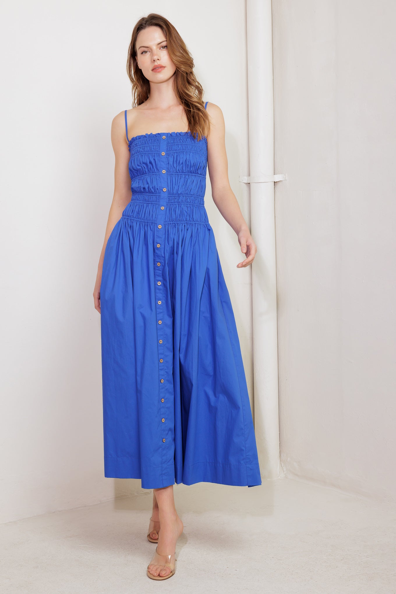 Illustrative example of blue midi dress