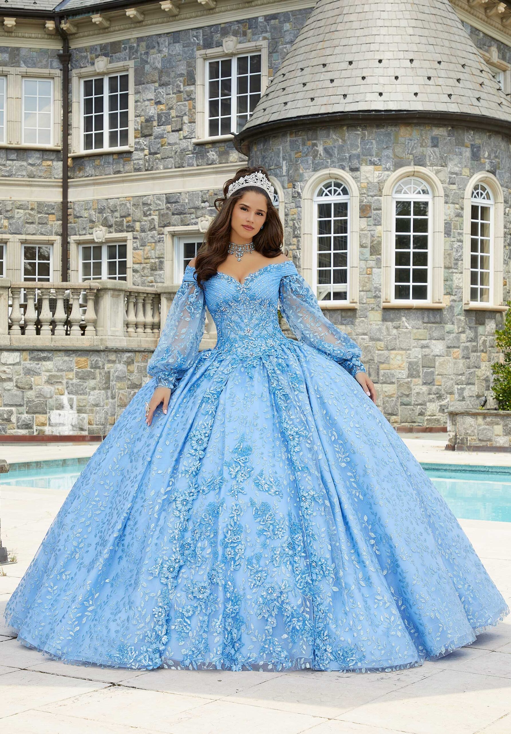 Illustrative example of blue quince dresses