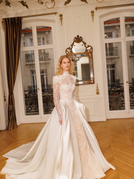 Illustrative example of bridal dresses with sleeves