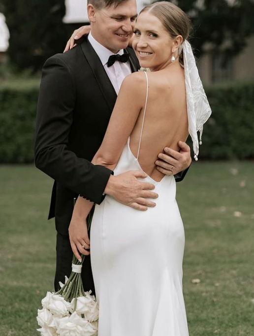Illustrative example of bridal slip dress