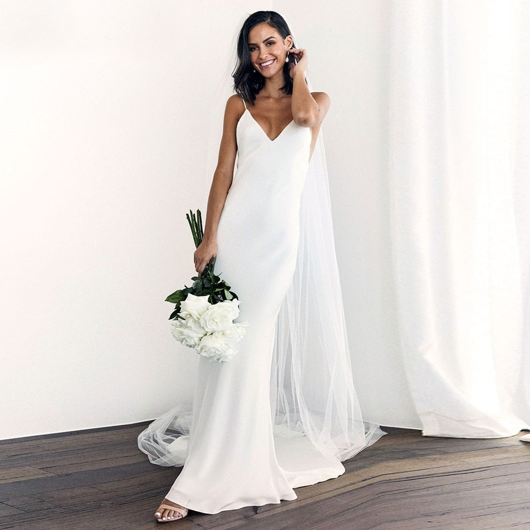 Illustrative example of bridal slip dress