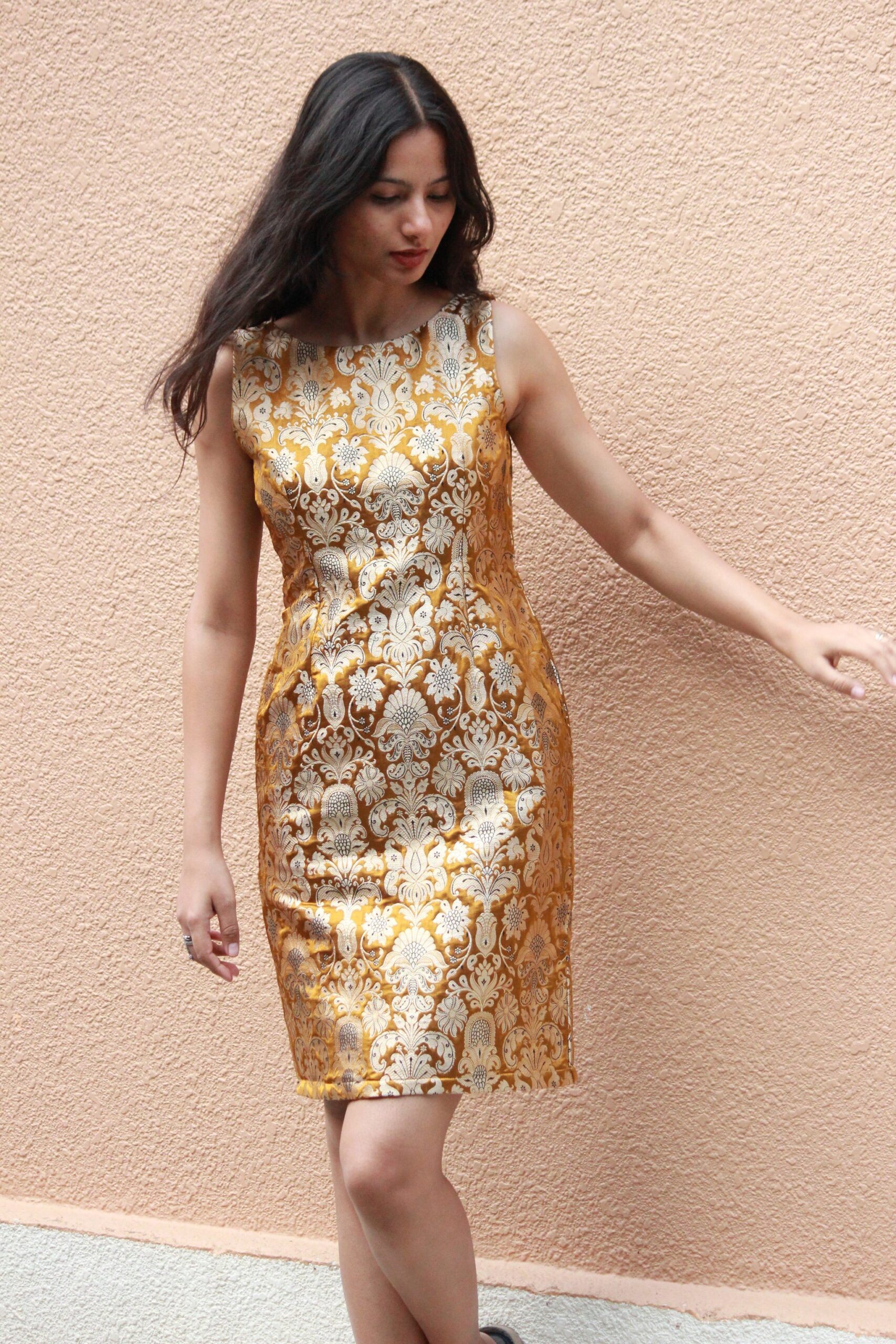 Illustrative example of brocade dress