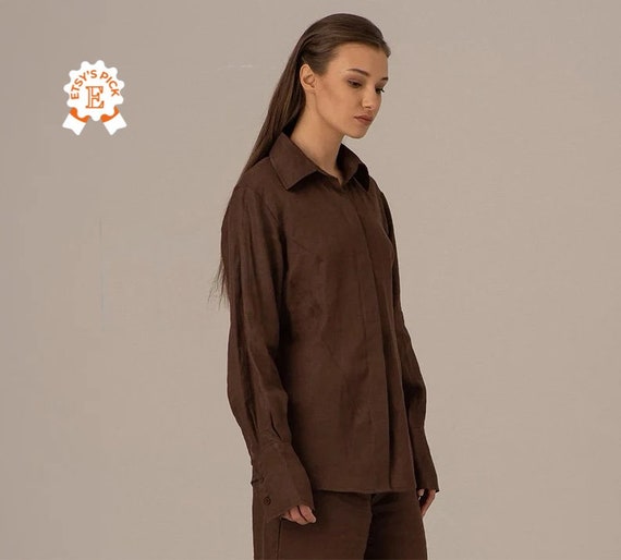 Illustrative example of brown dress shirt