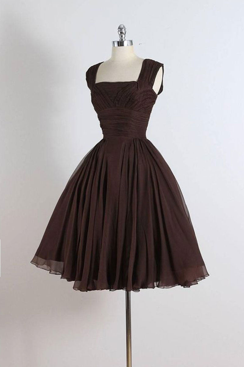 Illustrative example of brown homecoming dress