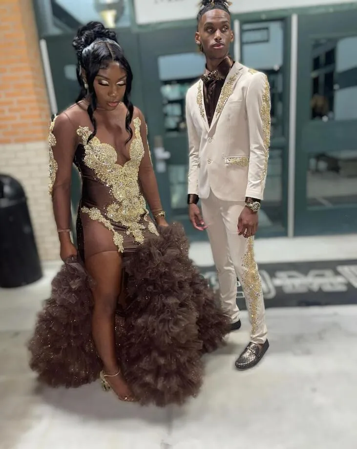 Illustrative example of brown homecoming dress