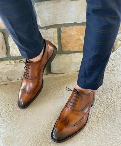Illustrative example of brown leather dress shoes