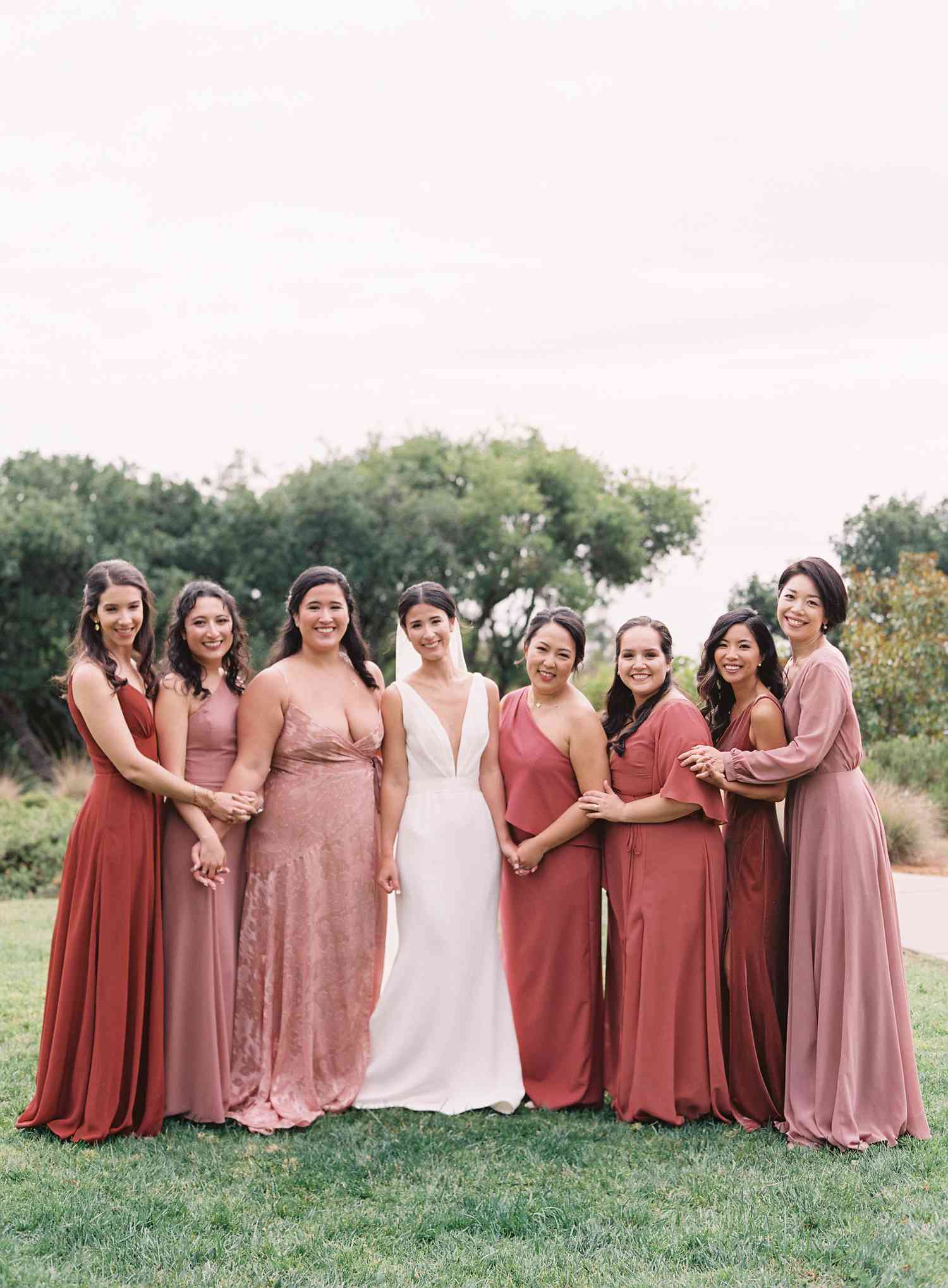 Illustrative example of burgundy bridesmaid dress