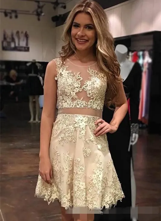 Illustrative example of champagne dress hoco