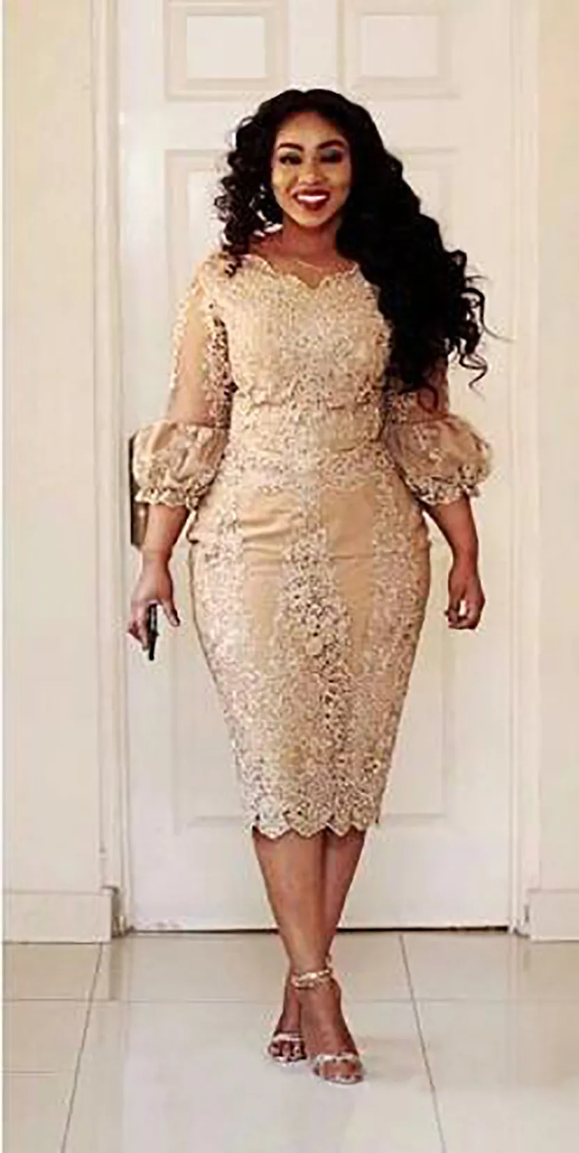 Illustrative example of champagne mob dresses
