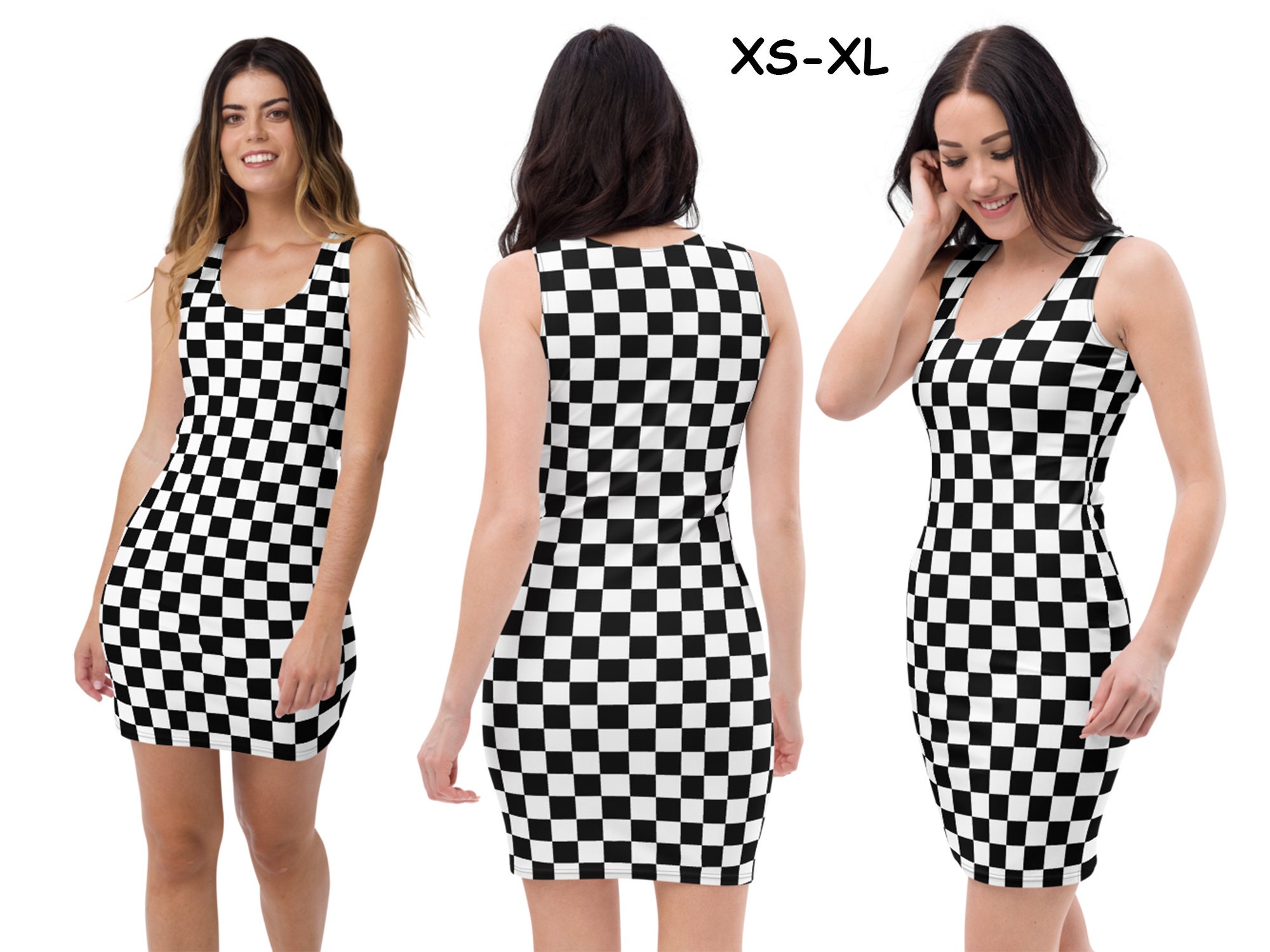Illustrative example of checkered dress
