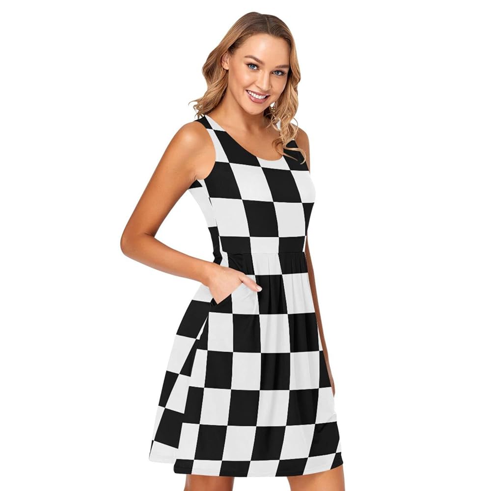 Illustrative example of checkered dress