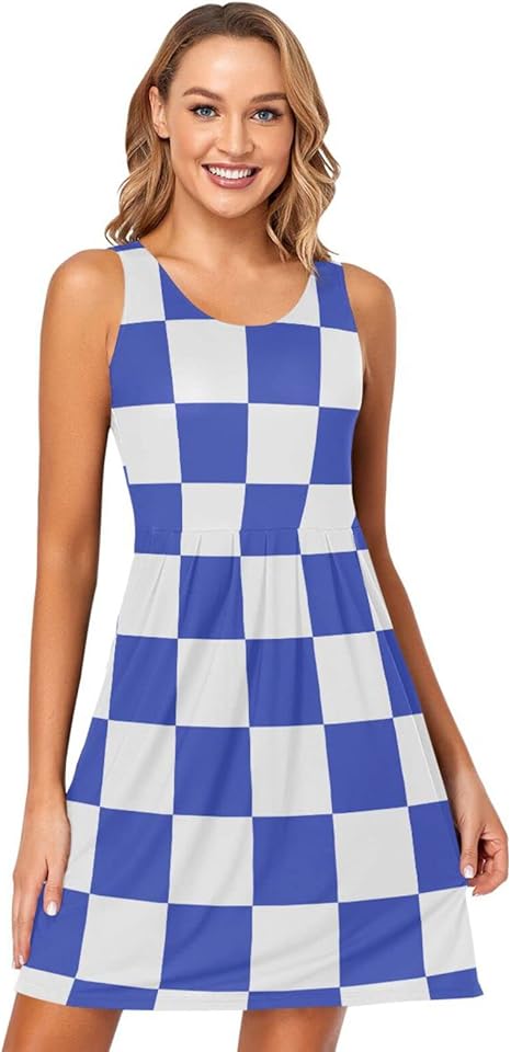 Illustrative example of checkered dress