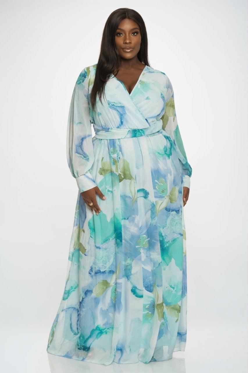 Illustrative example of chiffon maxi dress