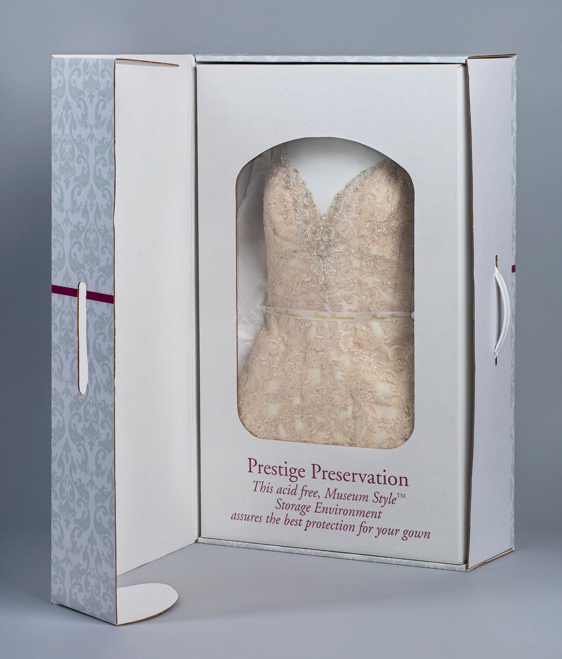 Illustrative example of cleaners that clean wedding dresses