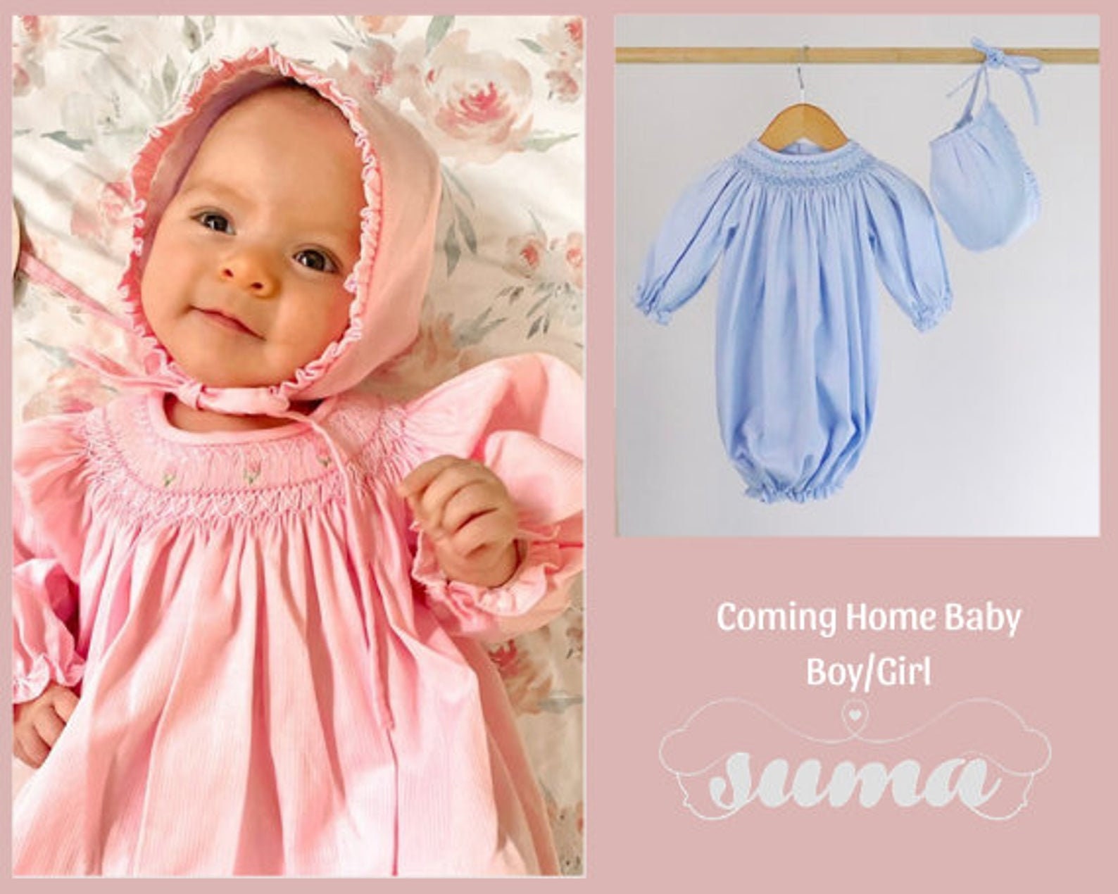 Illustrative example of coming home dresses for newborns