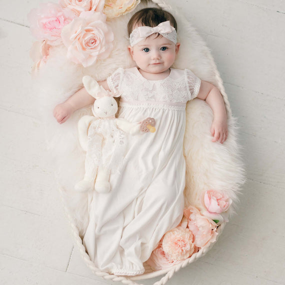 Illustrative example of coming home dresses for newborns