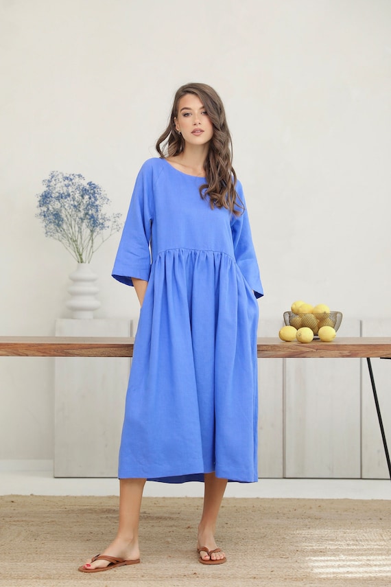Illustrative example of cornflower blue dress