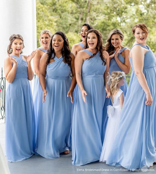Illustrative example of cornflower blue dress