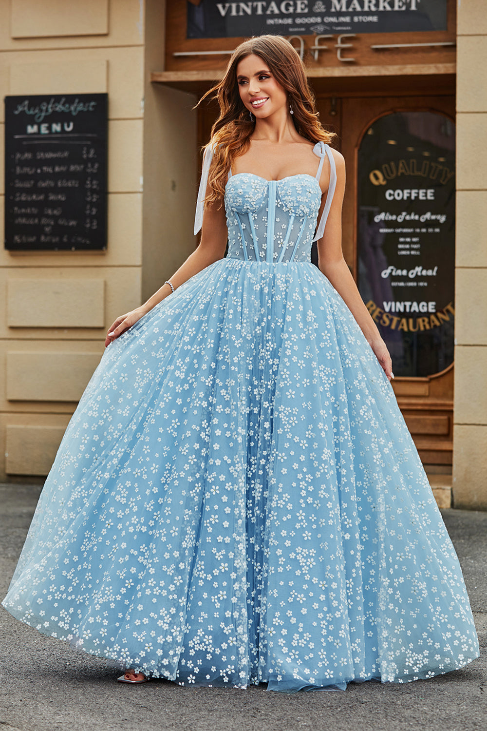 Illustrative example of corset for prom dress