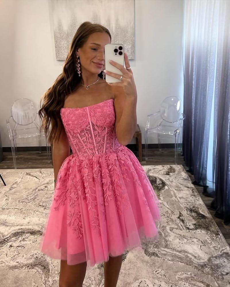 Illustrative example of corset homecoming dress'