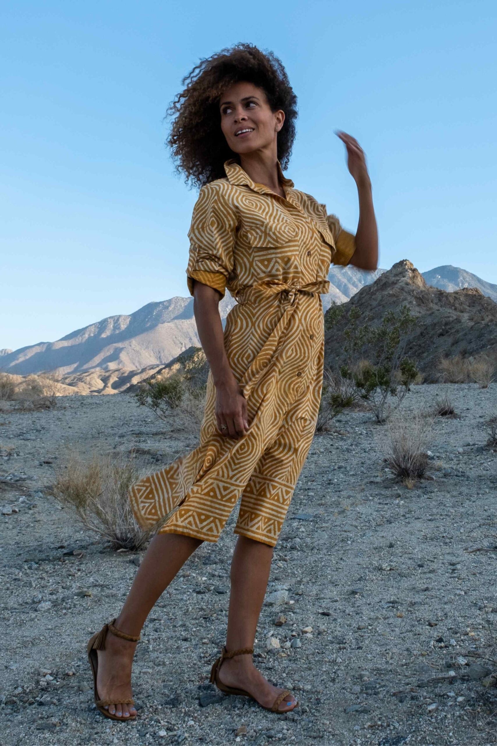 Illustrative example of cotton shirt dress