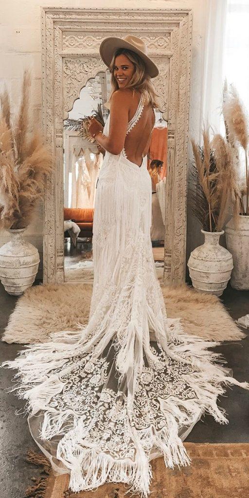 Illustrative example of country style wedding dresses
