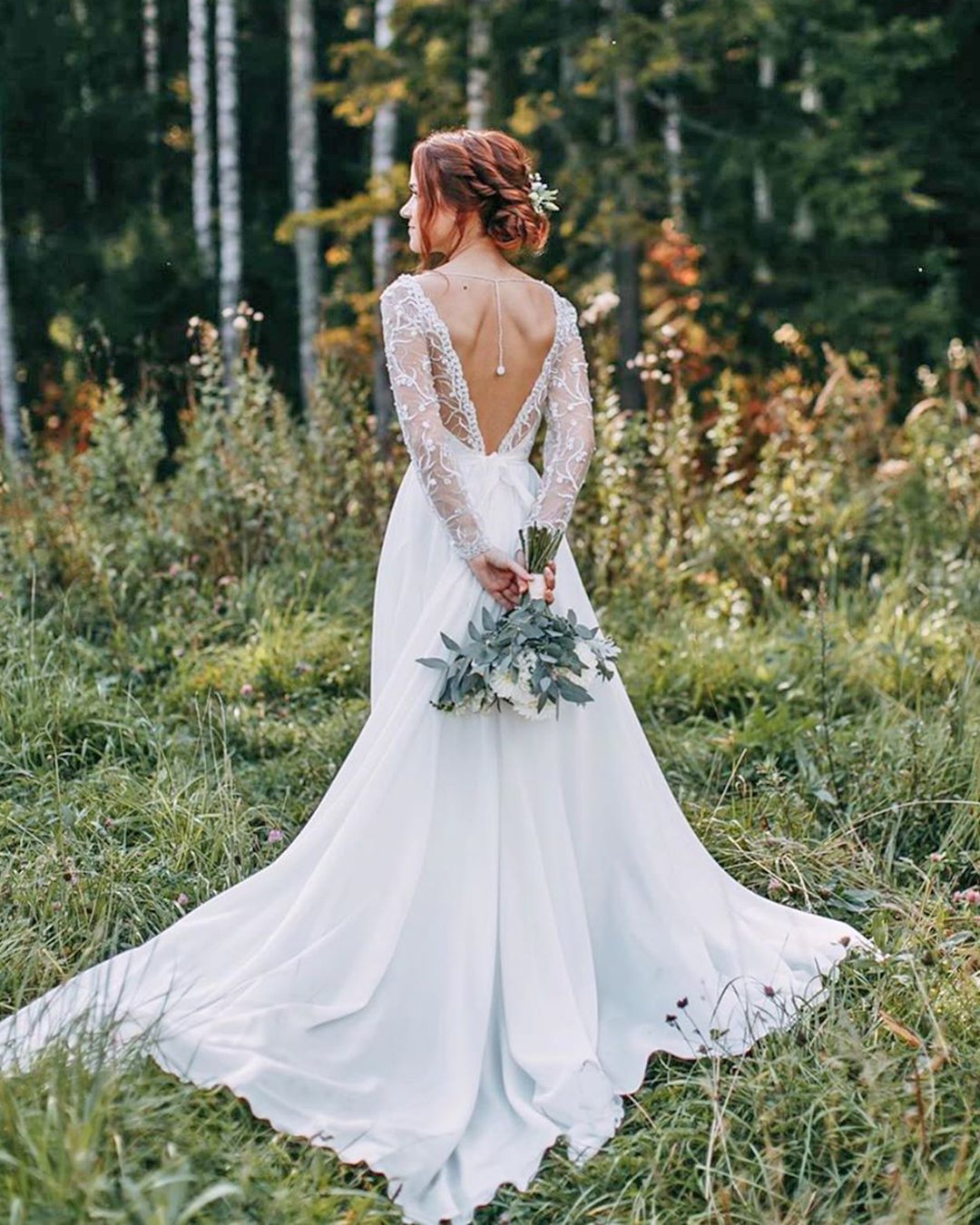 Illustrative example of country style wedding dresses