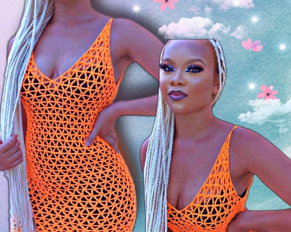 Illustrative example of crochet cover up dress