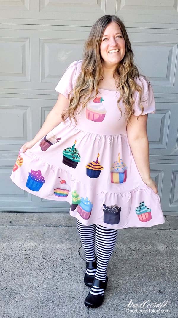 Illustrative example of cupcake dress