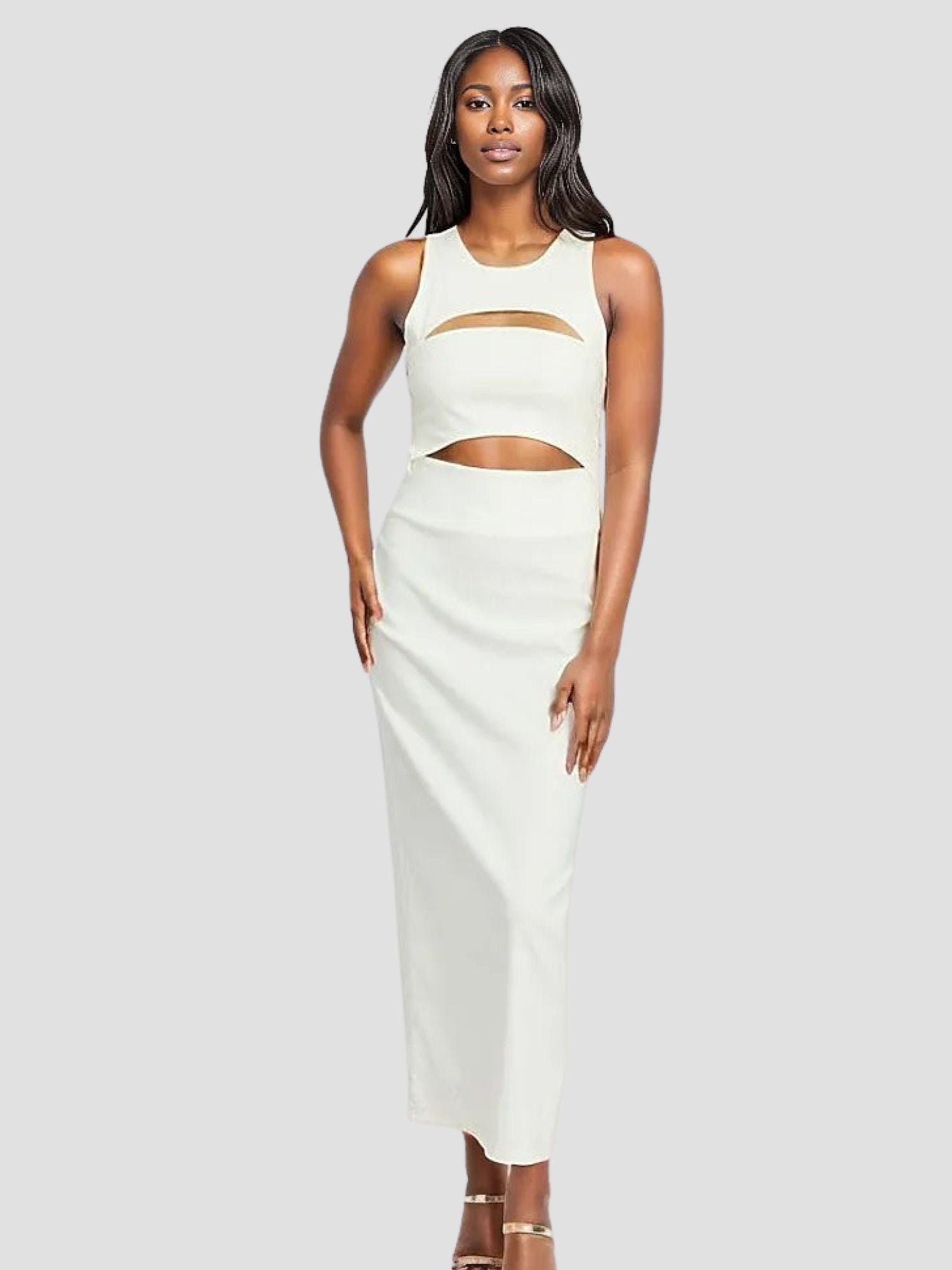 Illustrative example of cut out midi dress