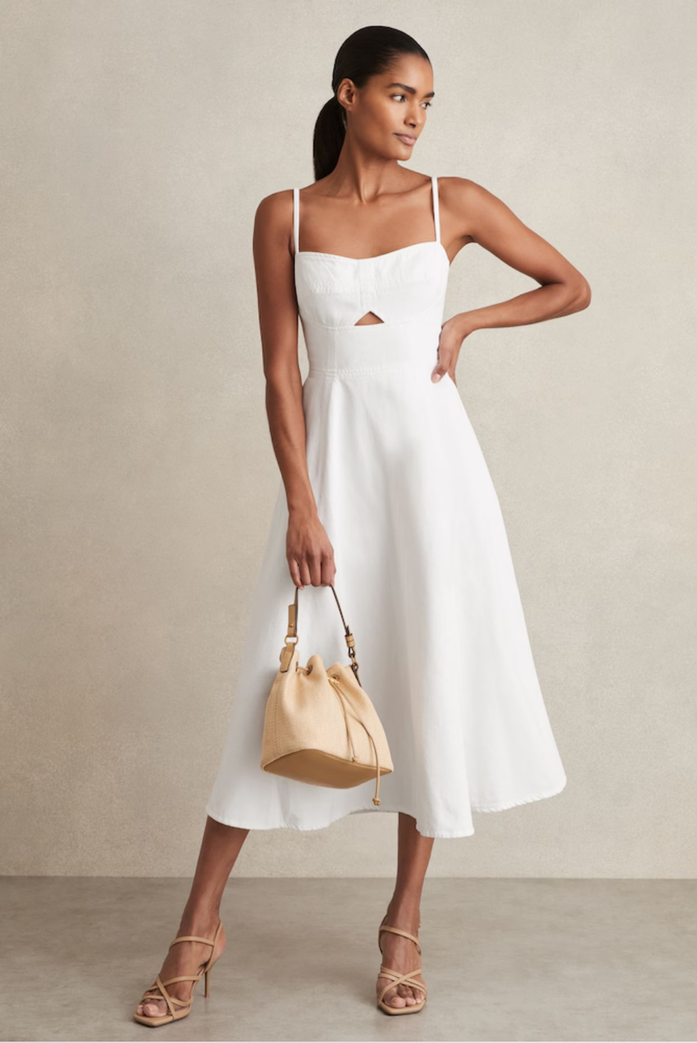 Illustrative example of cut out midi dress