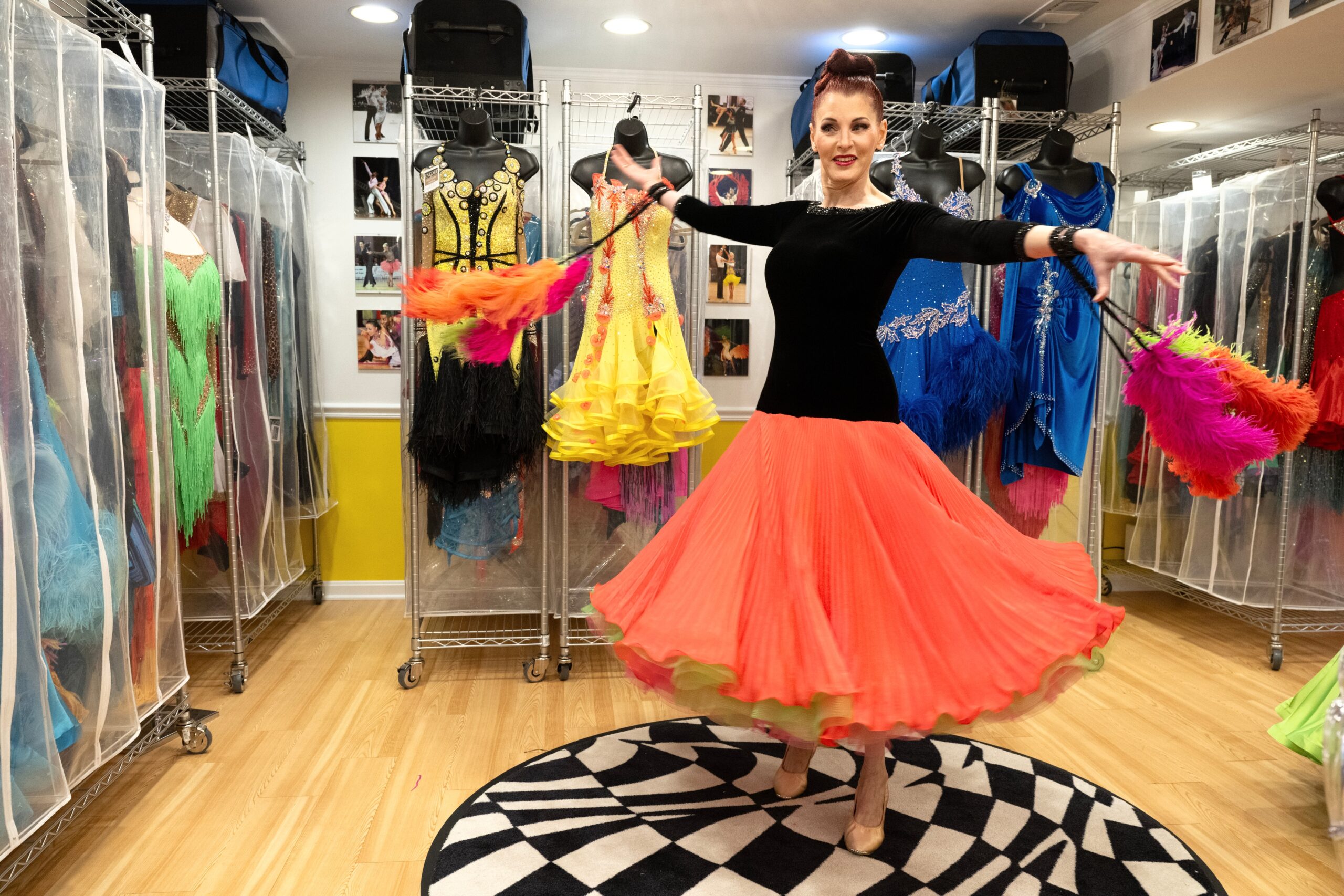 Illustrative example of dancing dresses