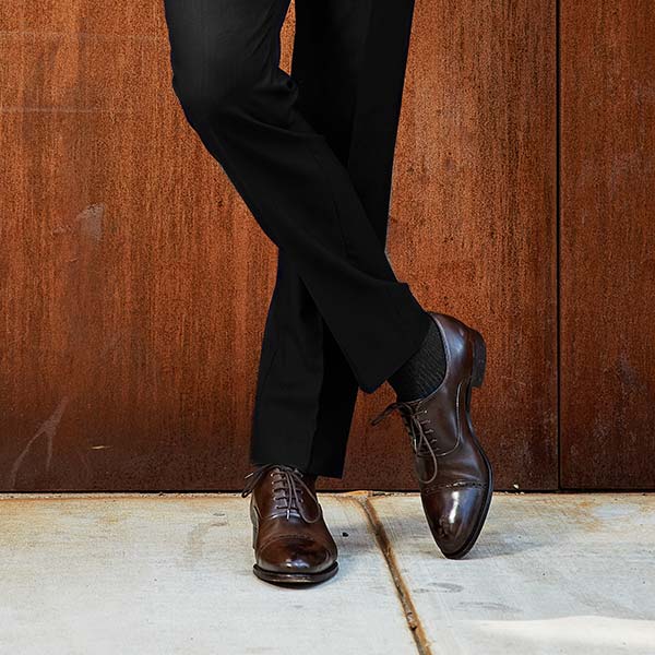 Illustrative example of dark brown dress shoes